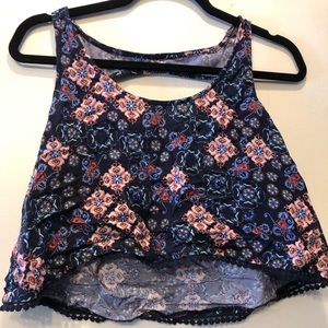 Floral Mudd Crop Top tank